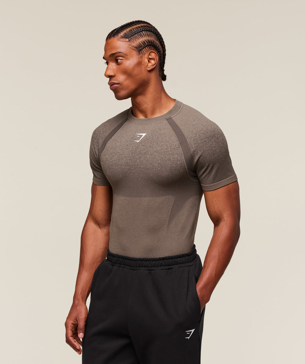 Shadow Seamless T Shirt Camo Brown