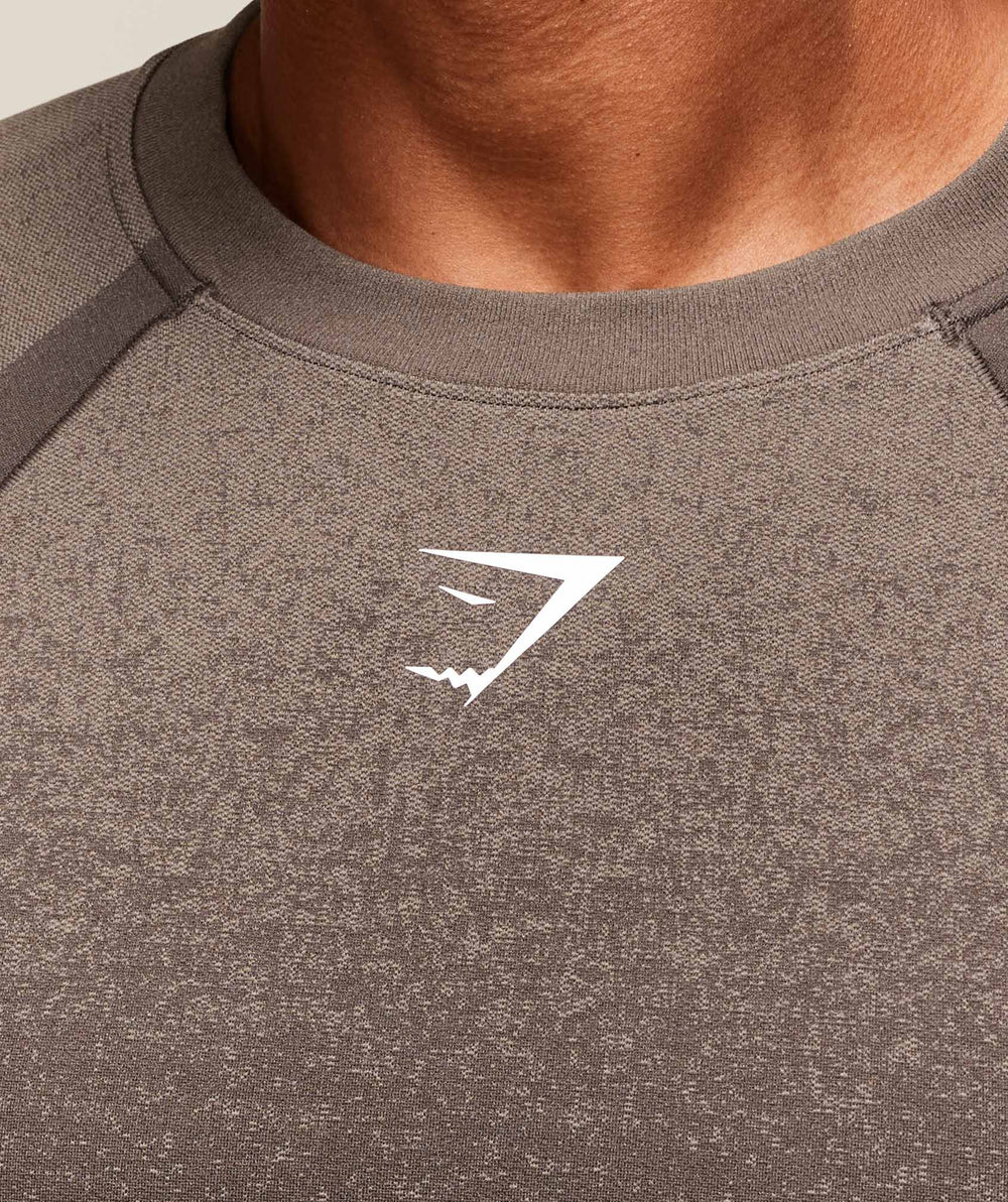 Shadow Seamless T Shirt Camo Brown