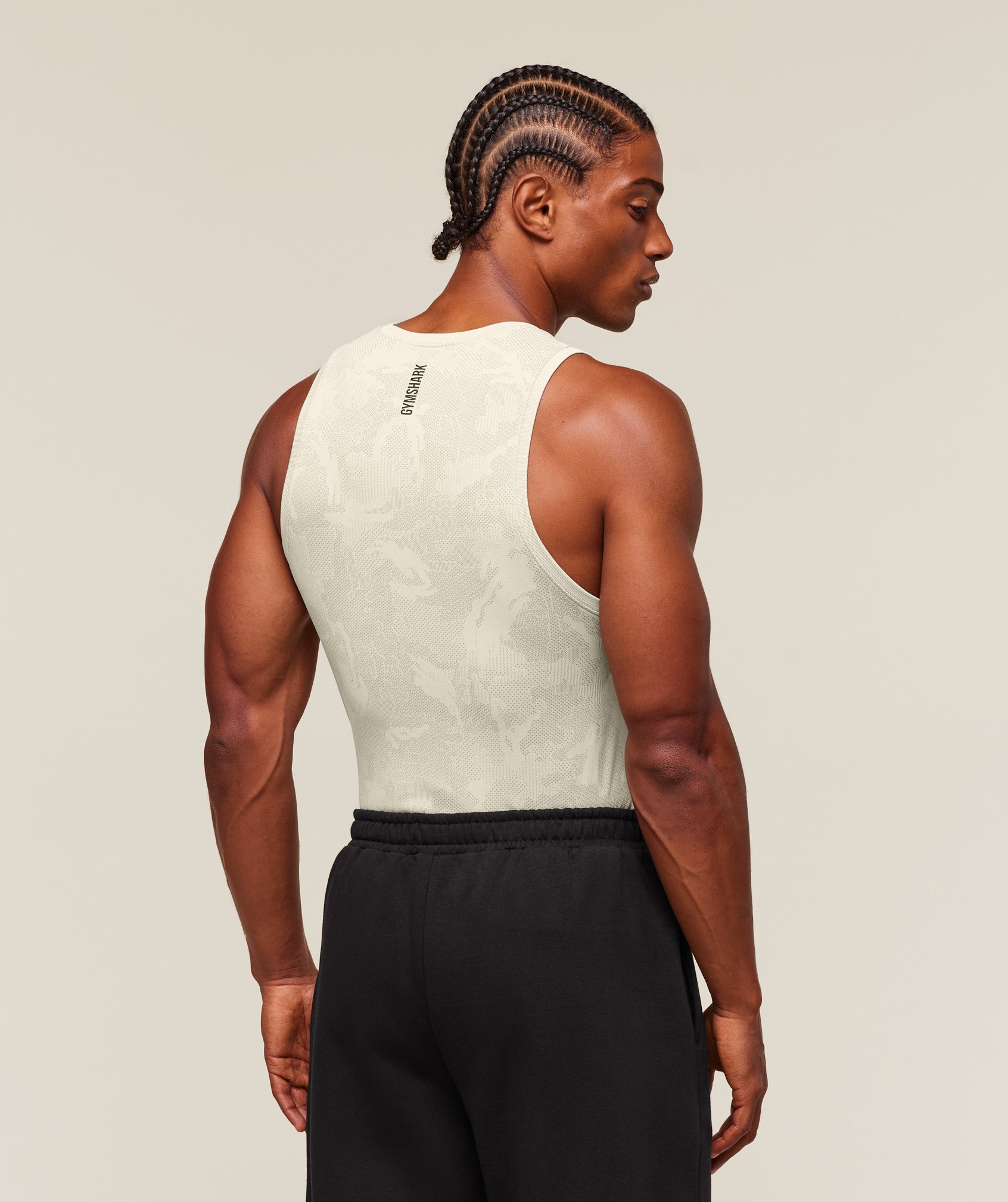Geo Seamless Tank Pebble Grey/Cement Brown