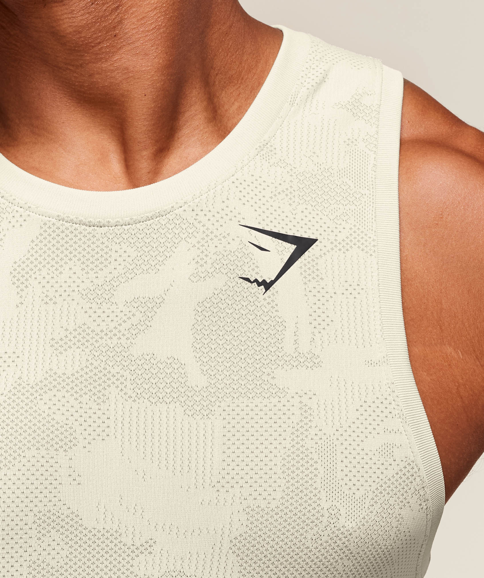 Geo Seamless Tank Pebble Grey/Cement Brown