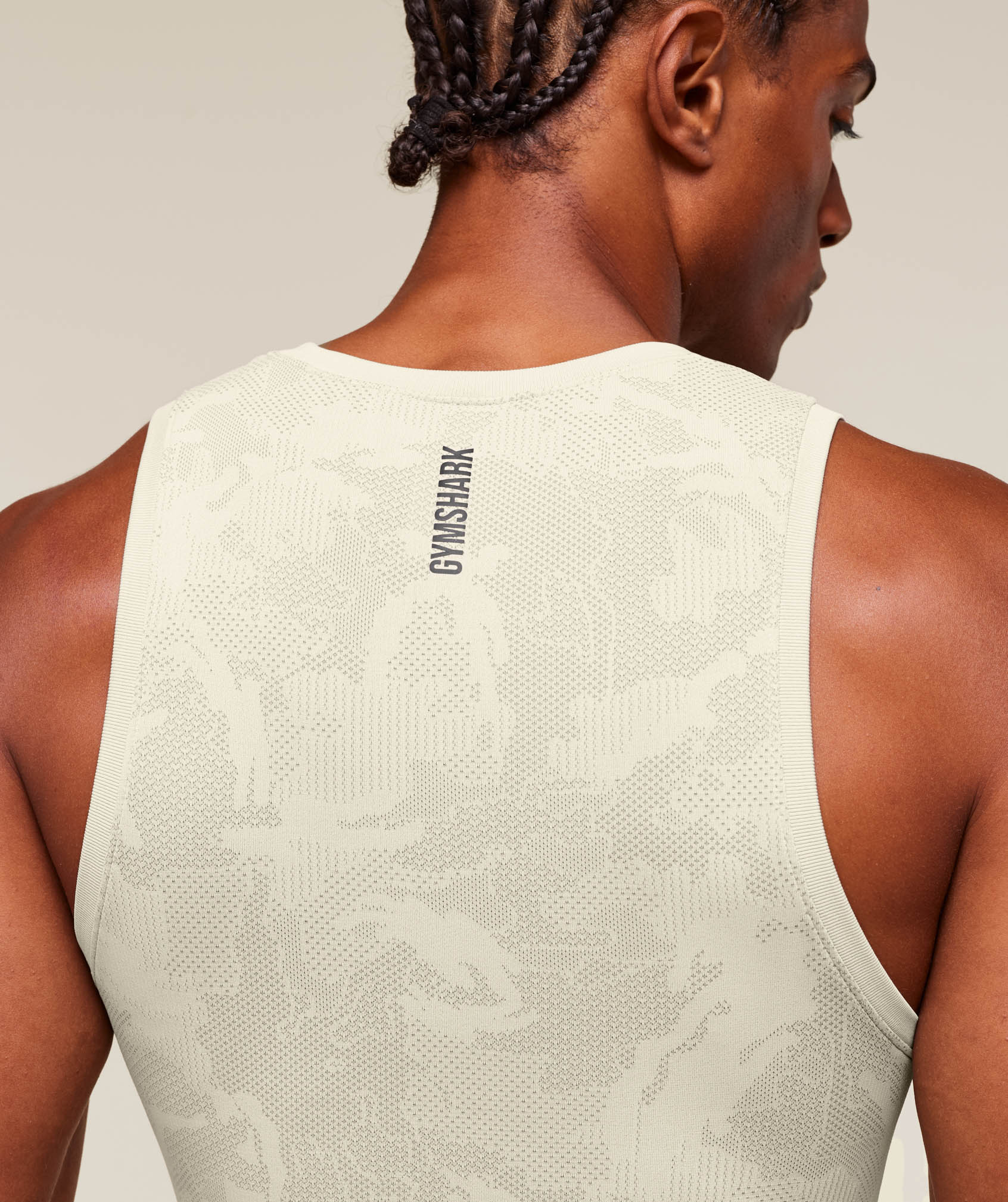 Geo Seamless Tank Pebble Grey/Cement Brown