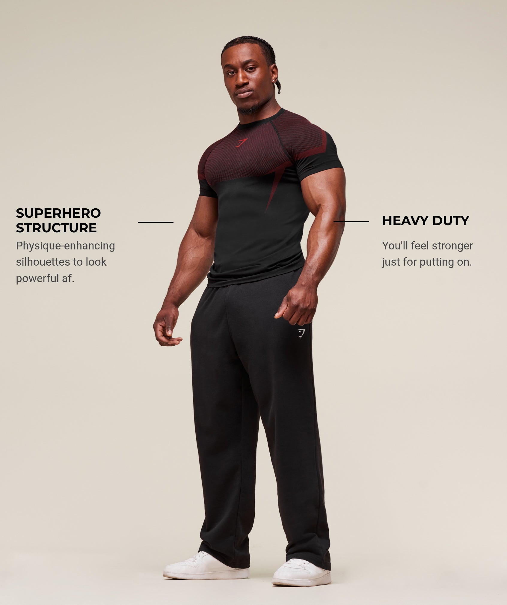 Onyx 5.0 Seamless T-Shirt Black/Carmine Red