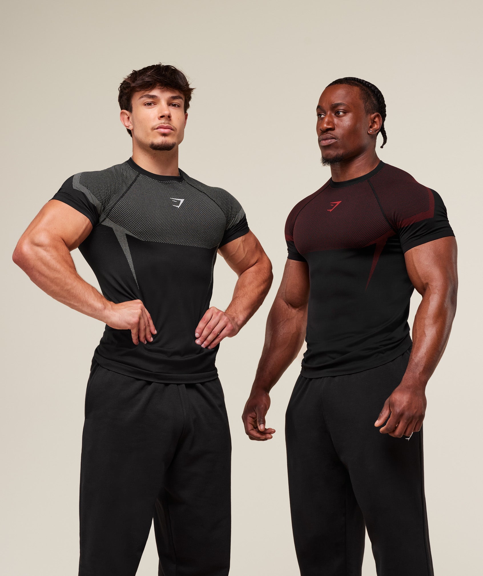 Onyx 5.0 Seamless T-Shirt Black/Carmine Red