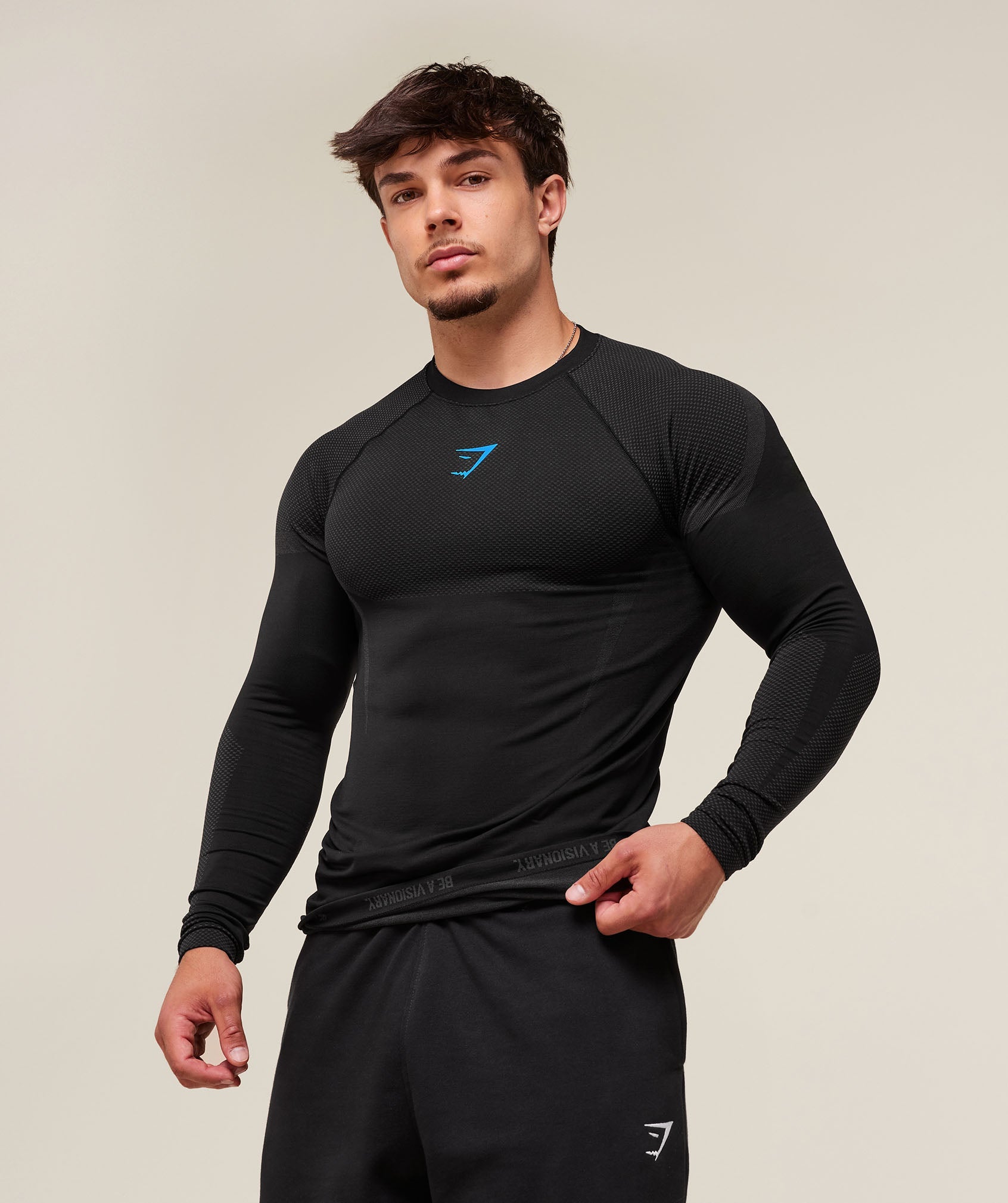 Onyx 5.0 Seamless Long Sleeve T-Shirt Black/Onyx Grey