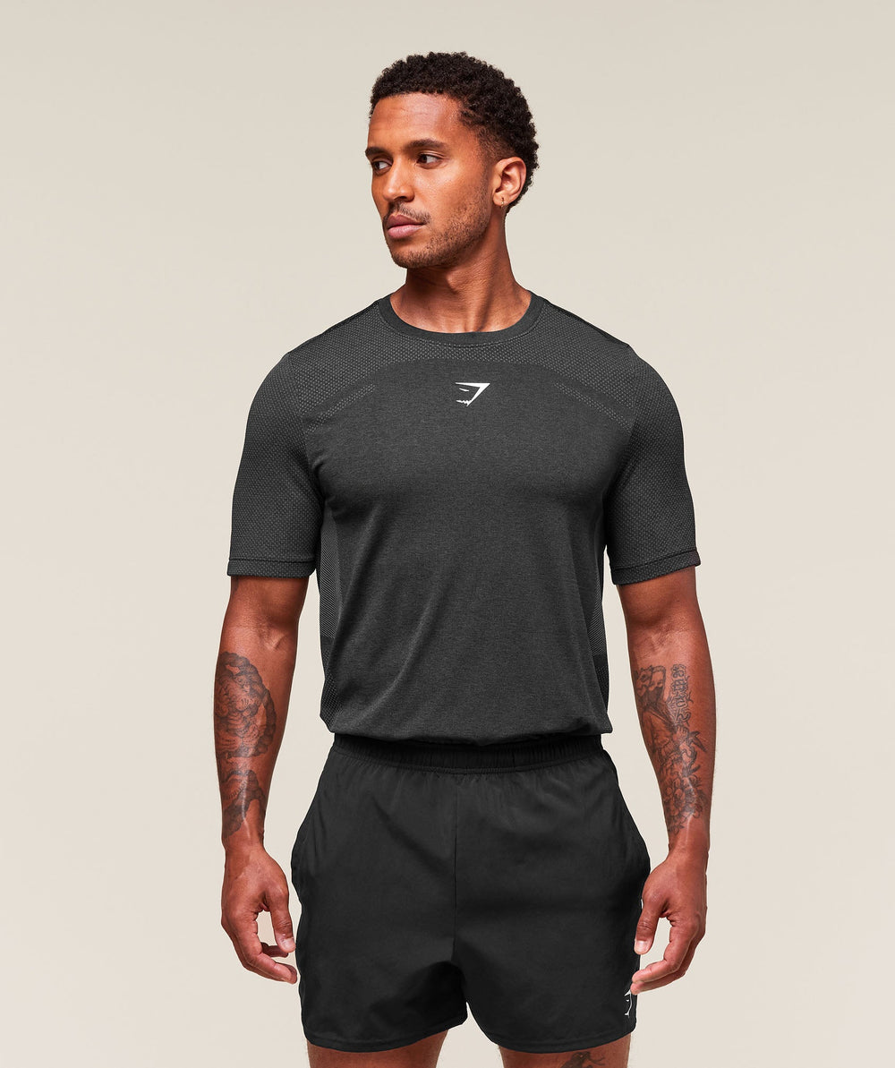 Lightweight Seamless T-Shirt Black/Silhouette Grey