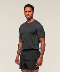 Lightweight Seamless T-Shirt Black/Silhouette Grey