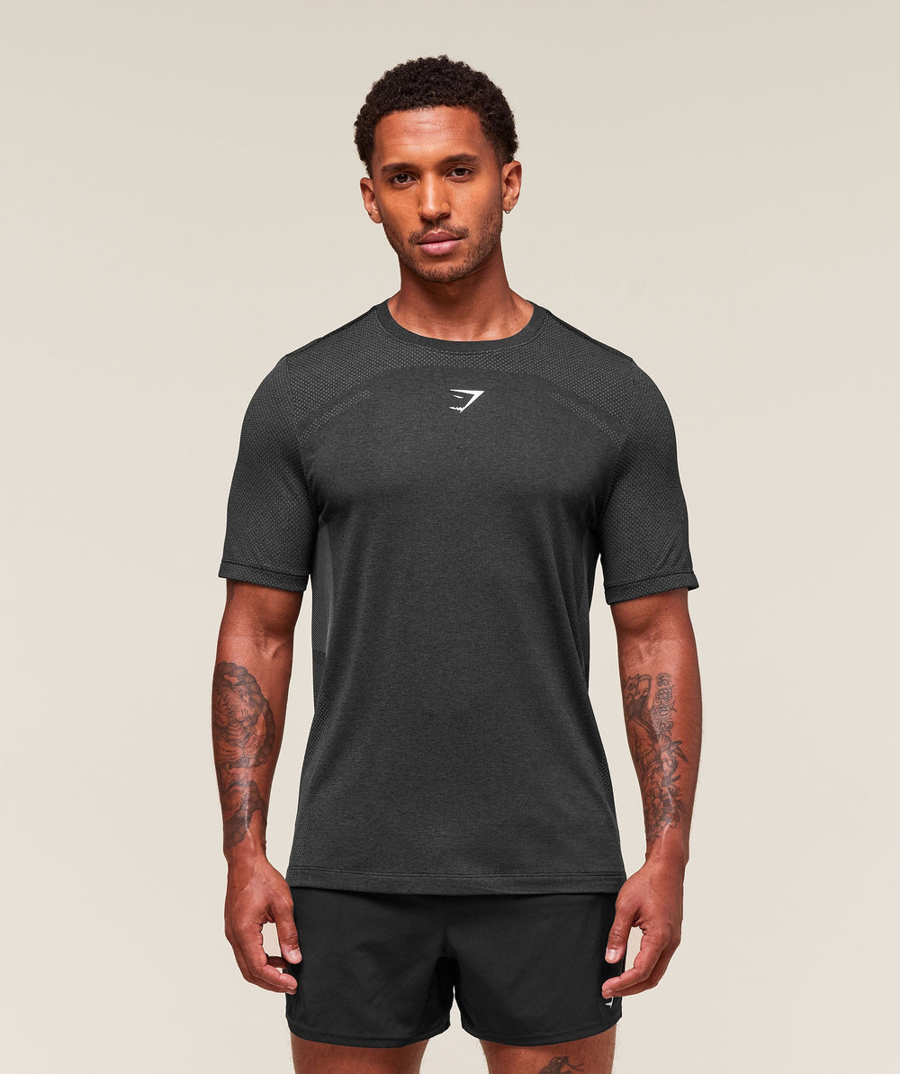 Lightweight Seamless T-Shirt Black/Silhouette Grey
