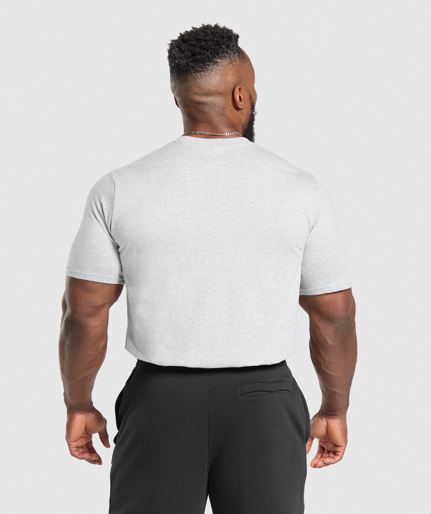 T-Shirt 2 Pack Black/Light Grey Marl