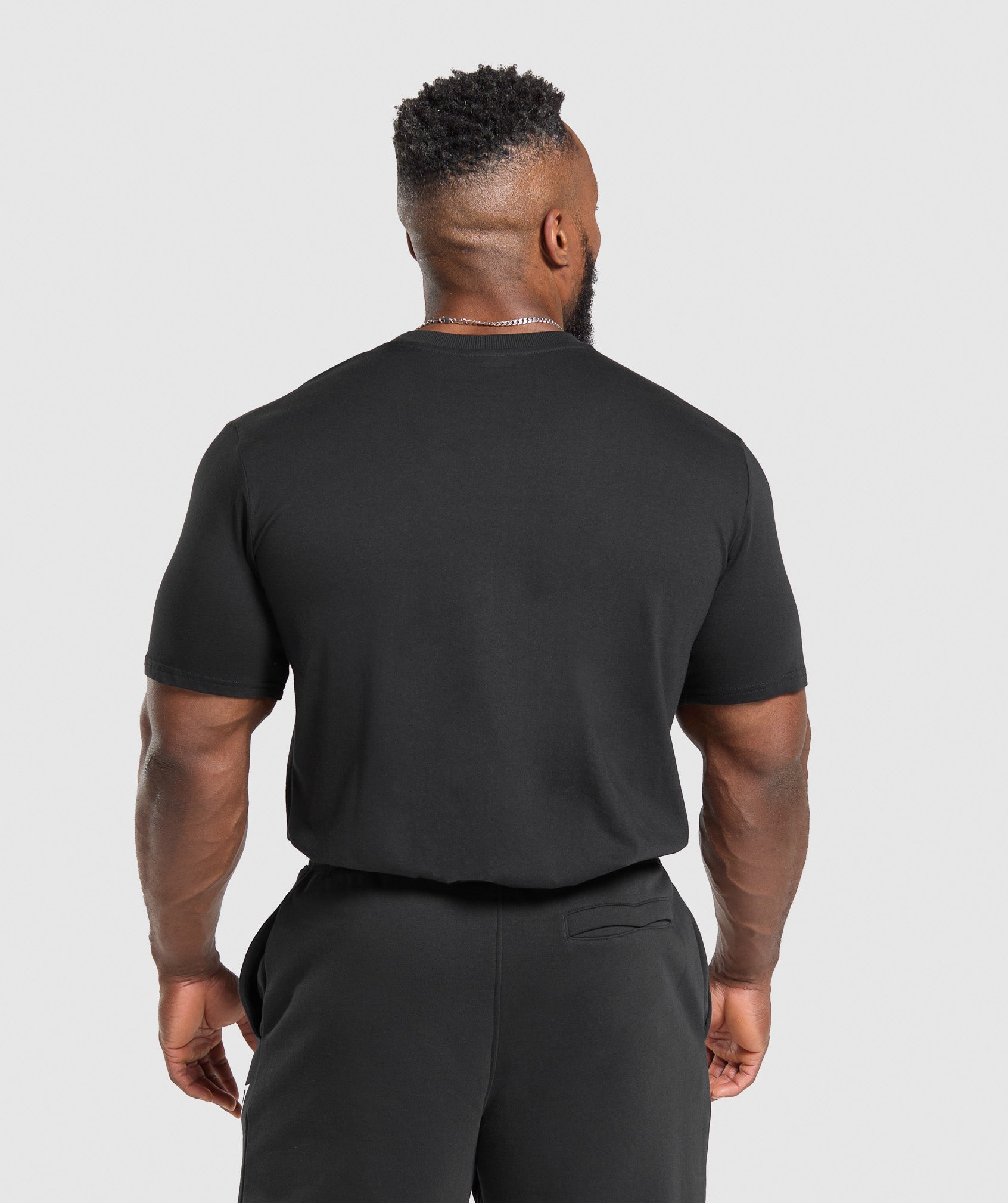 T-Shirt 2 Pack Black/Light Grey Marl