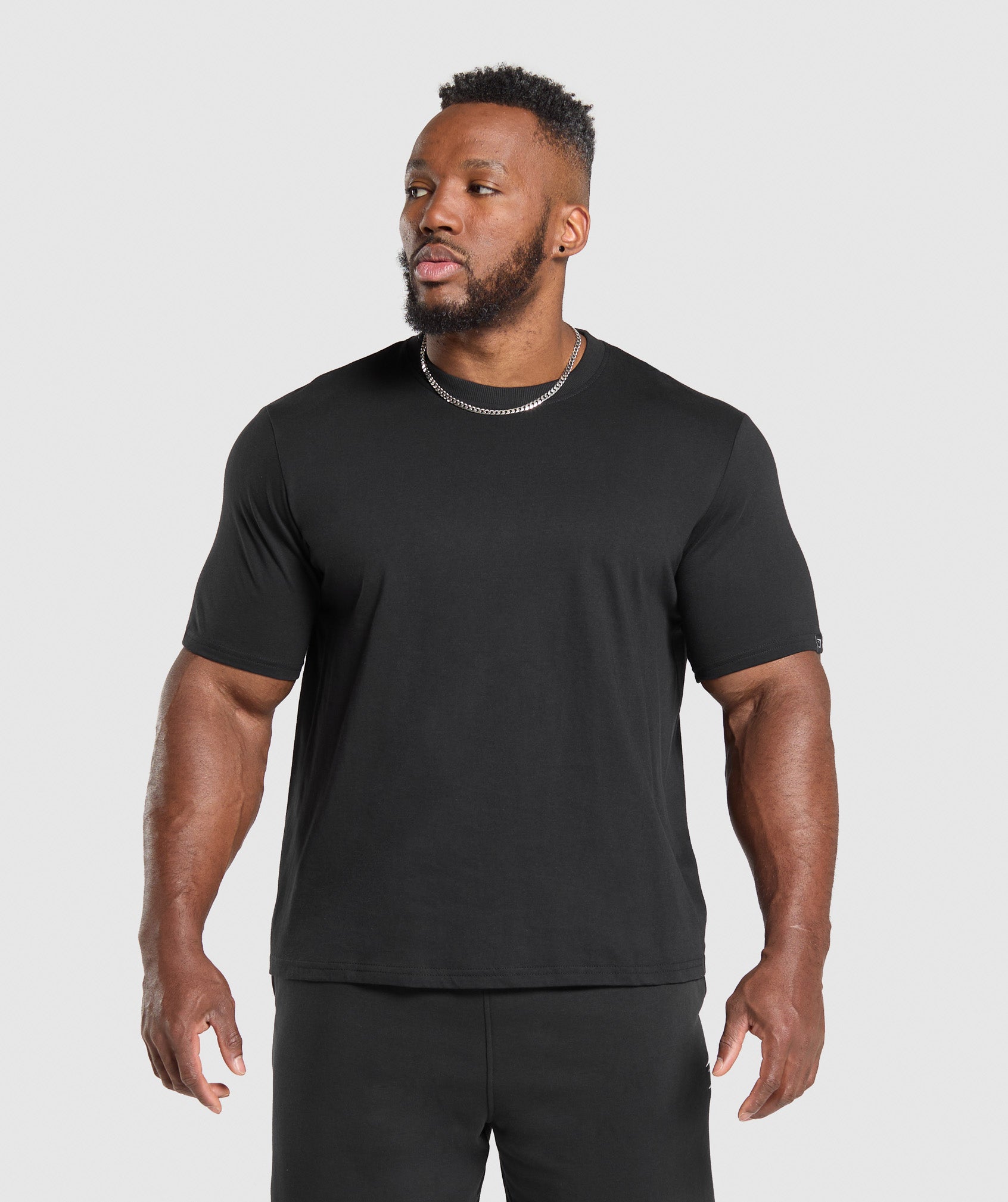 T-Shirt 2 Pack Black/Light Grey Marl