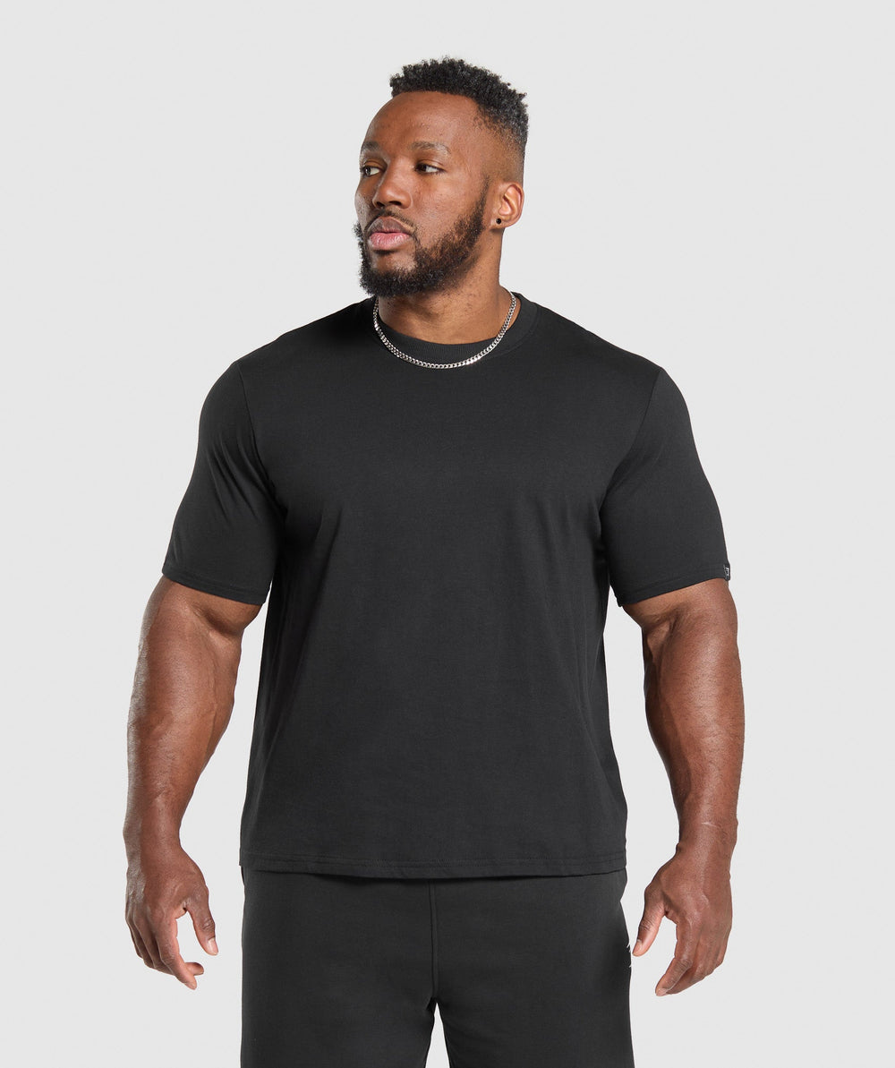 T-Shirt 2 Pack Black/Light Grey Marl