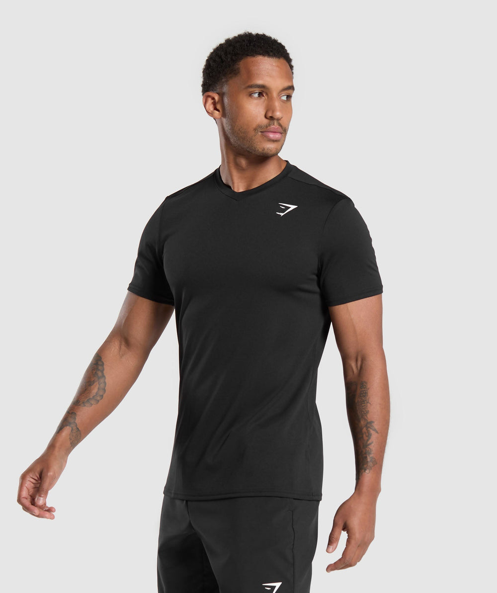 Arrival V-Neck T Shirt Black