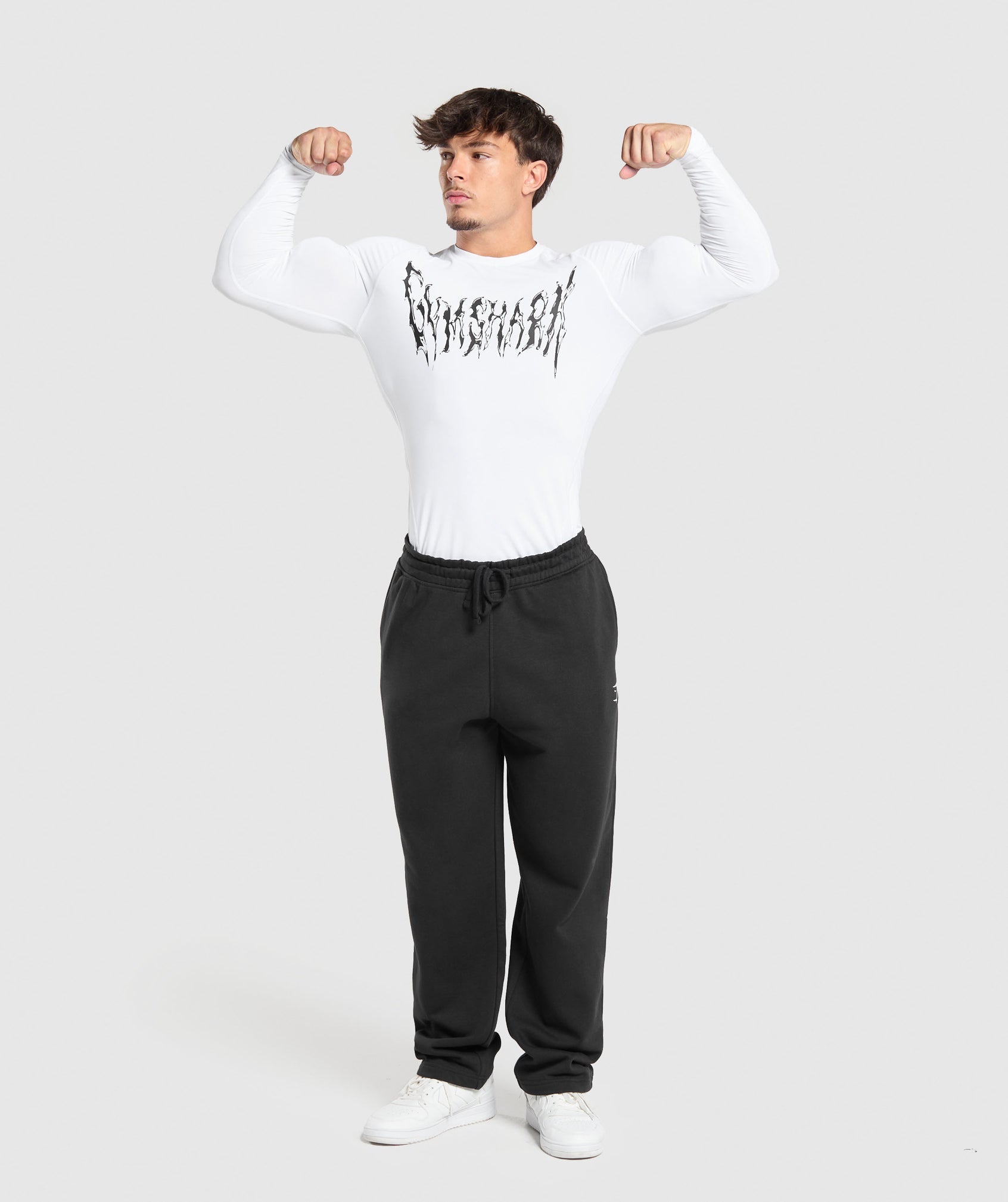 Graphic Baselayer Long Sleeve T-Shirt White