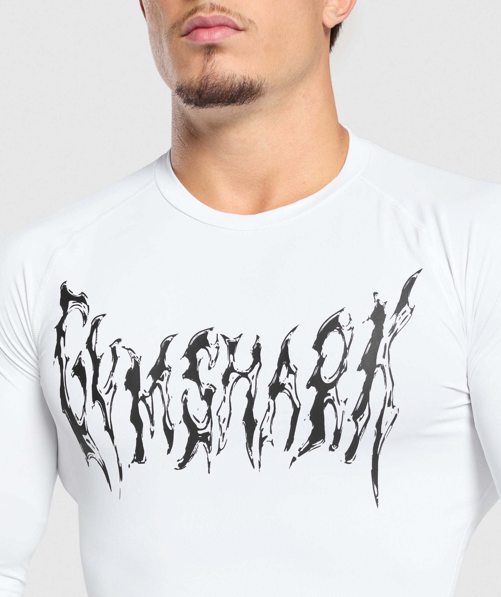 Graphic Baselayer Long Sleeve T-Shirt White