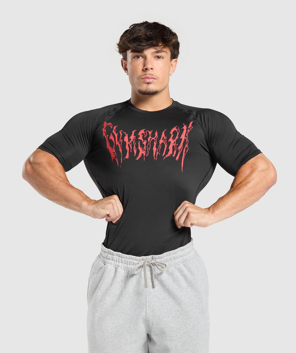 Graphic Baselayer T-Shirt Black