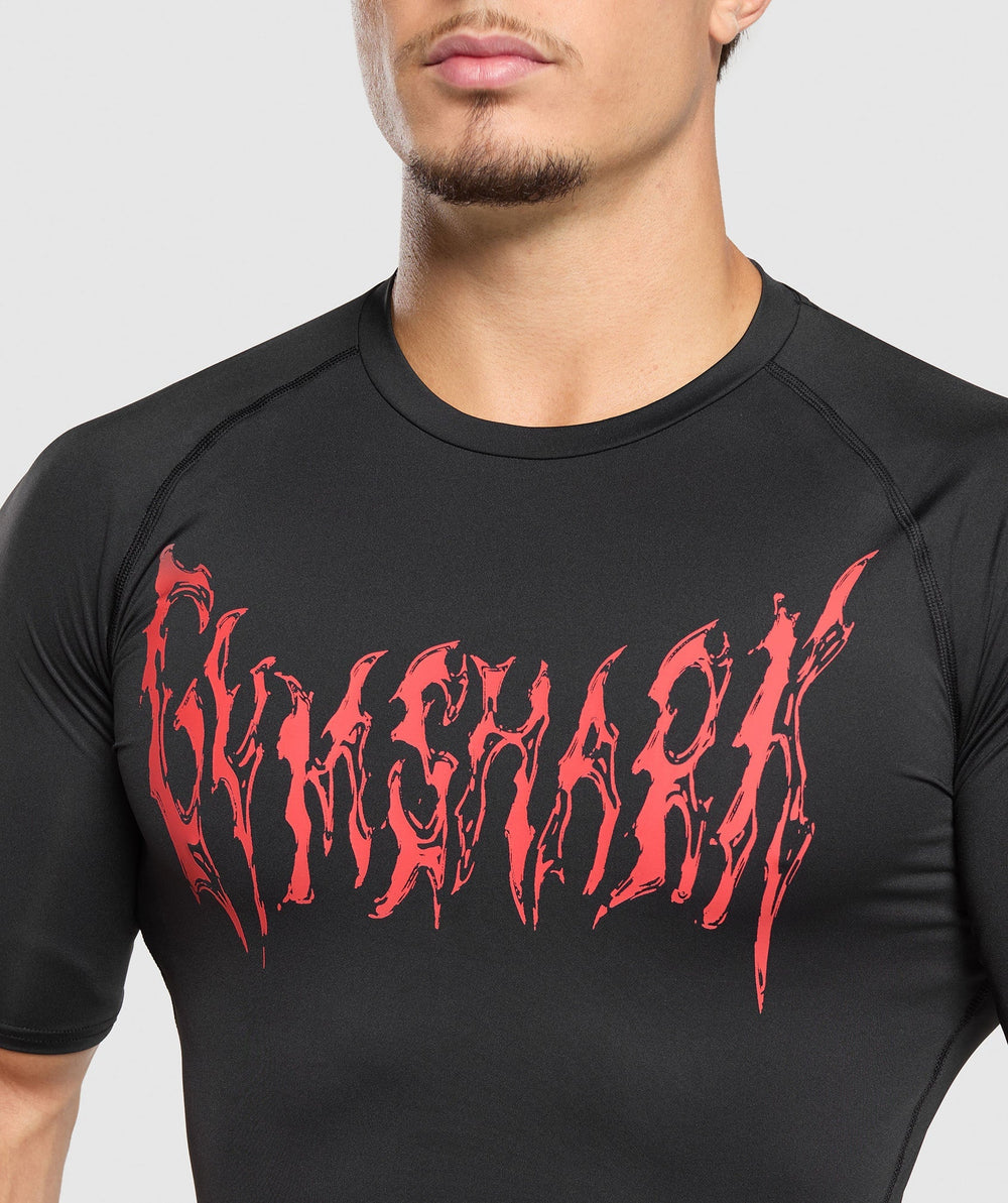 Graphic Baselayer T-Shirt Black