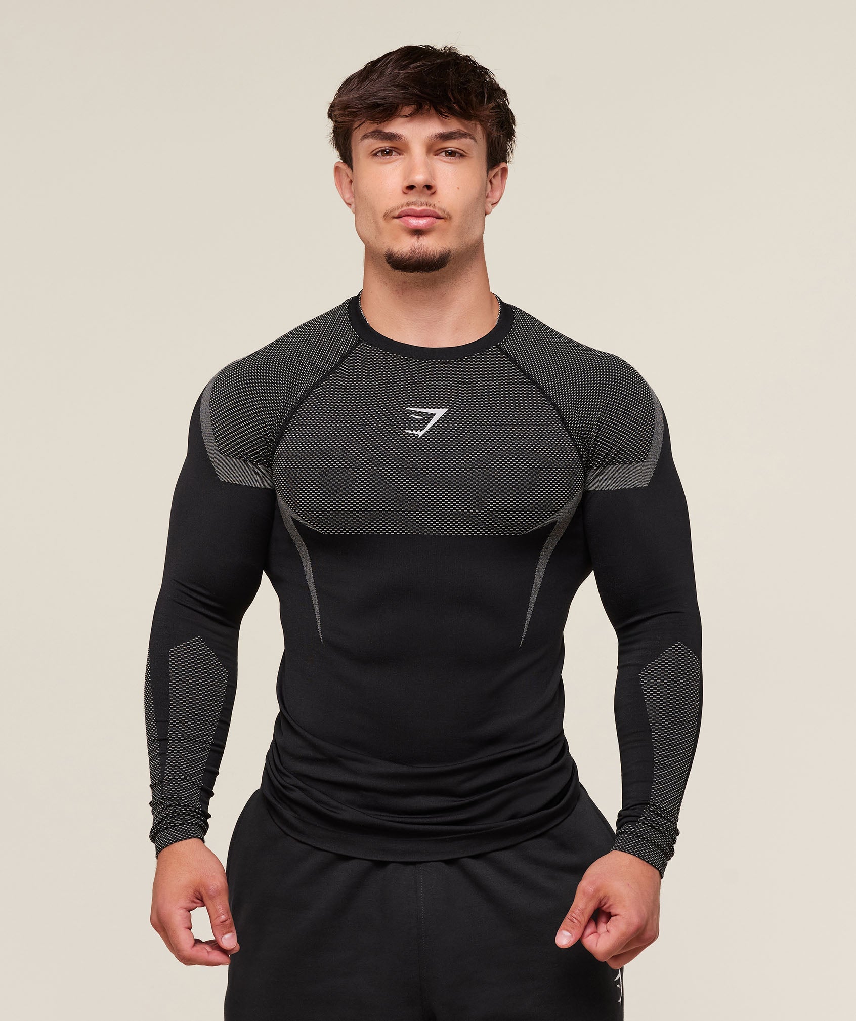 Onyx 5.0 Seamless Long Sleeve T-Shirt Black/Light Grey