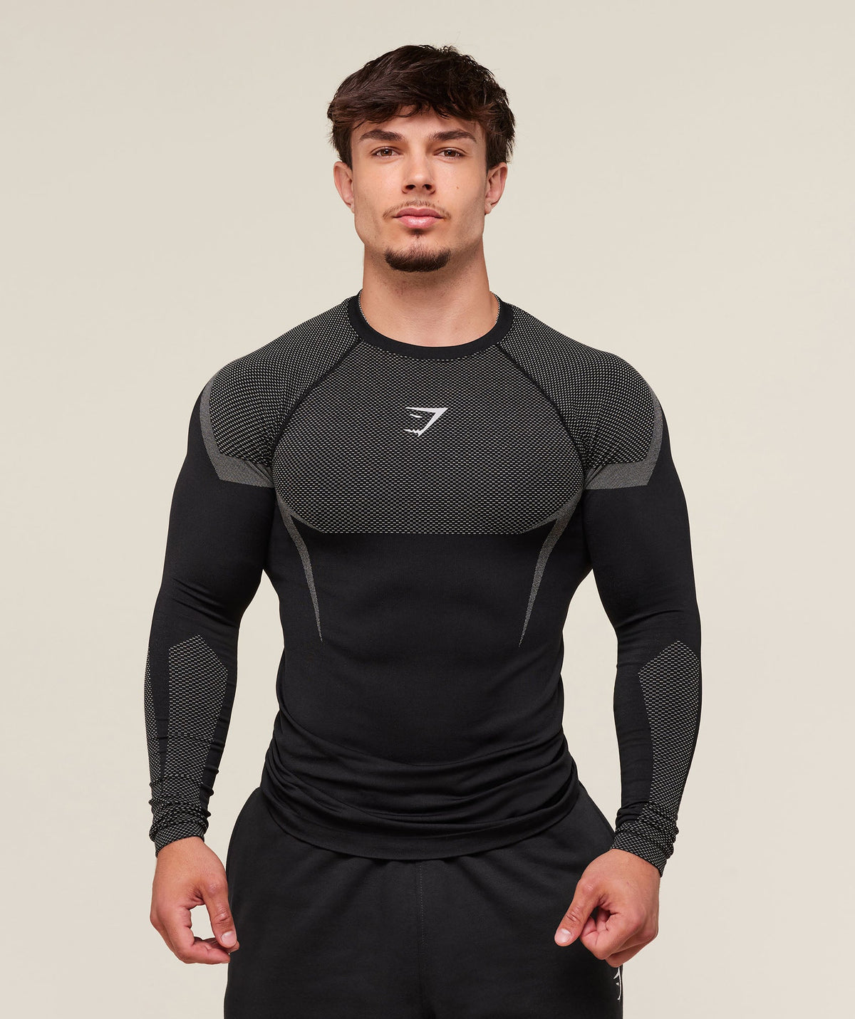 Onyx 5.0 Seamless Long Sleeve T-Shirt Black/Light Grey