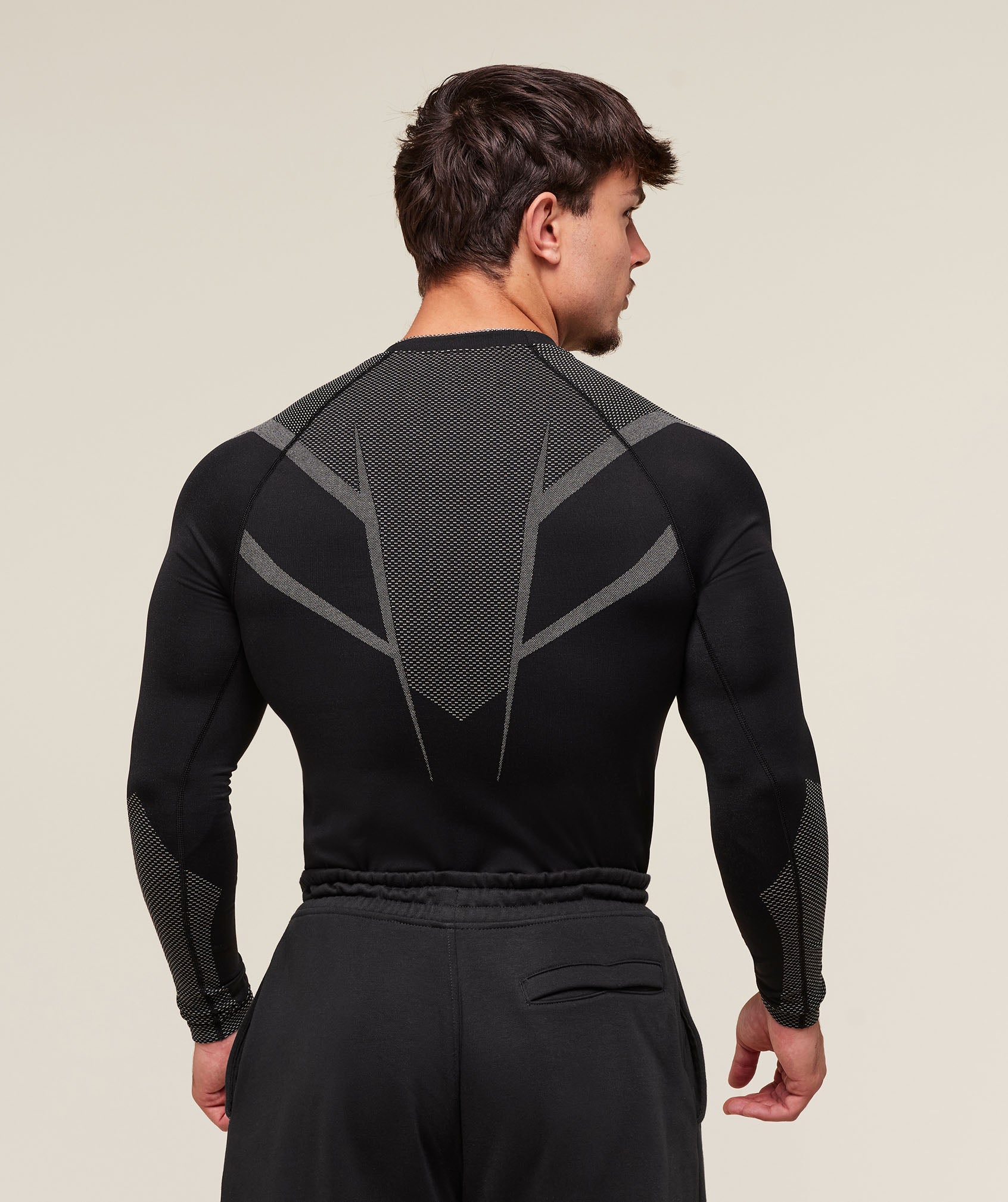 Onyx 5.0 Seamless Long Sleeve T-Shirt Black/Light Grey