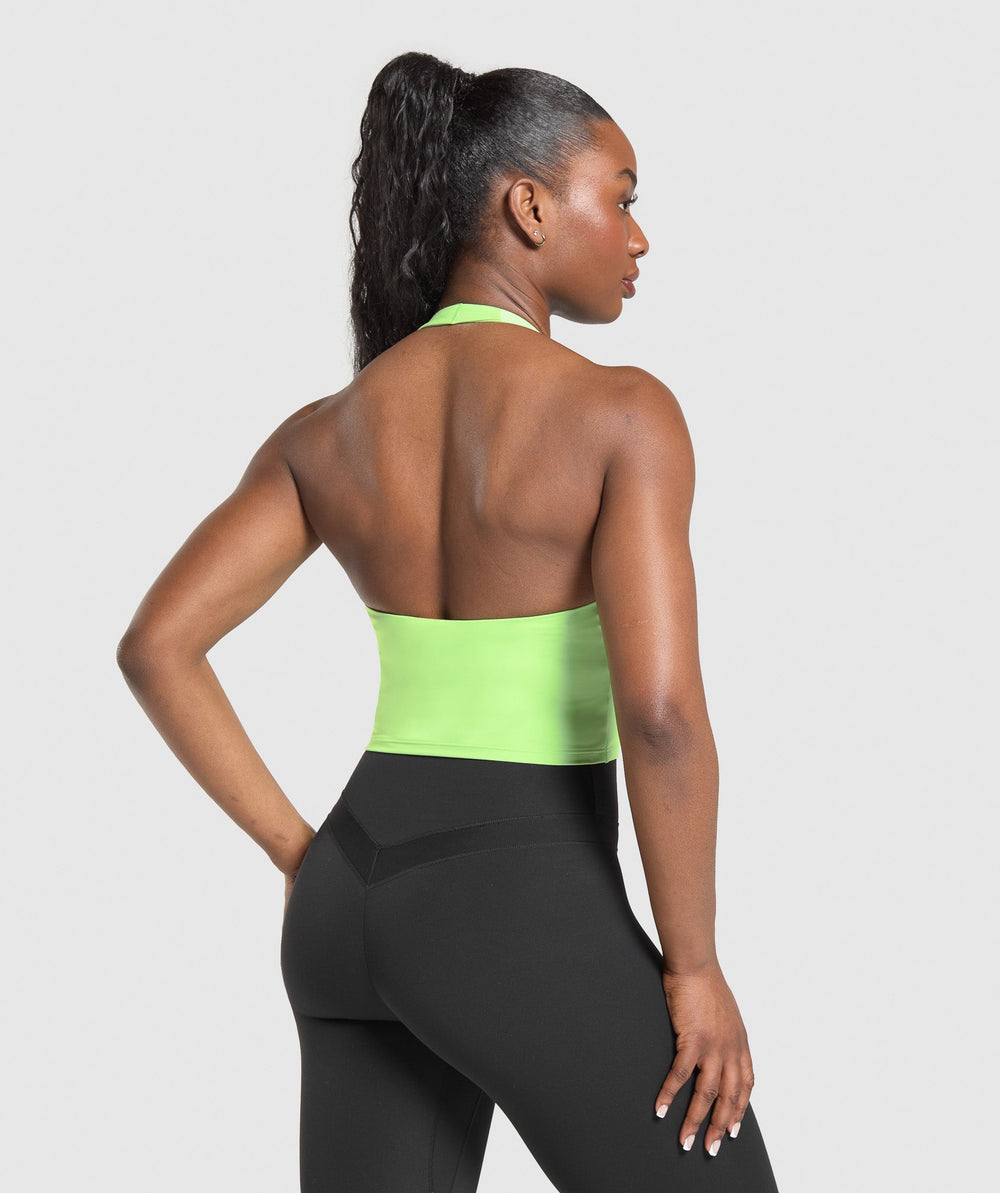 Halter Neck Cami with Shelf Energy Gelato Green