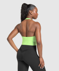 Halter Neck Cami with Shelf Energy Gelato Green