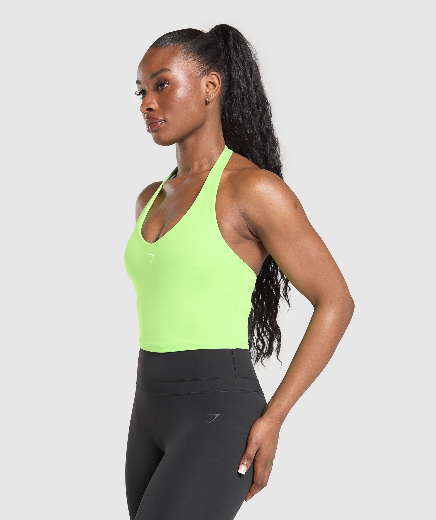 Halter Neck Cami with Shelf Energy Gelato Green