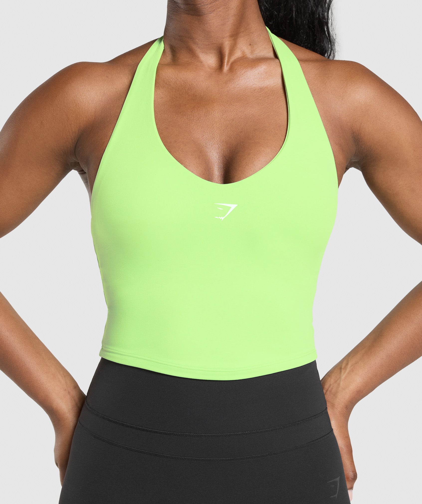 Halter Neck Cami with Shelf Energy Gelato Green