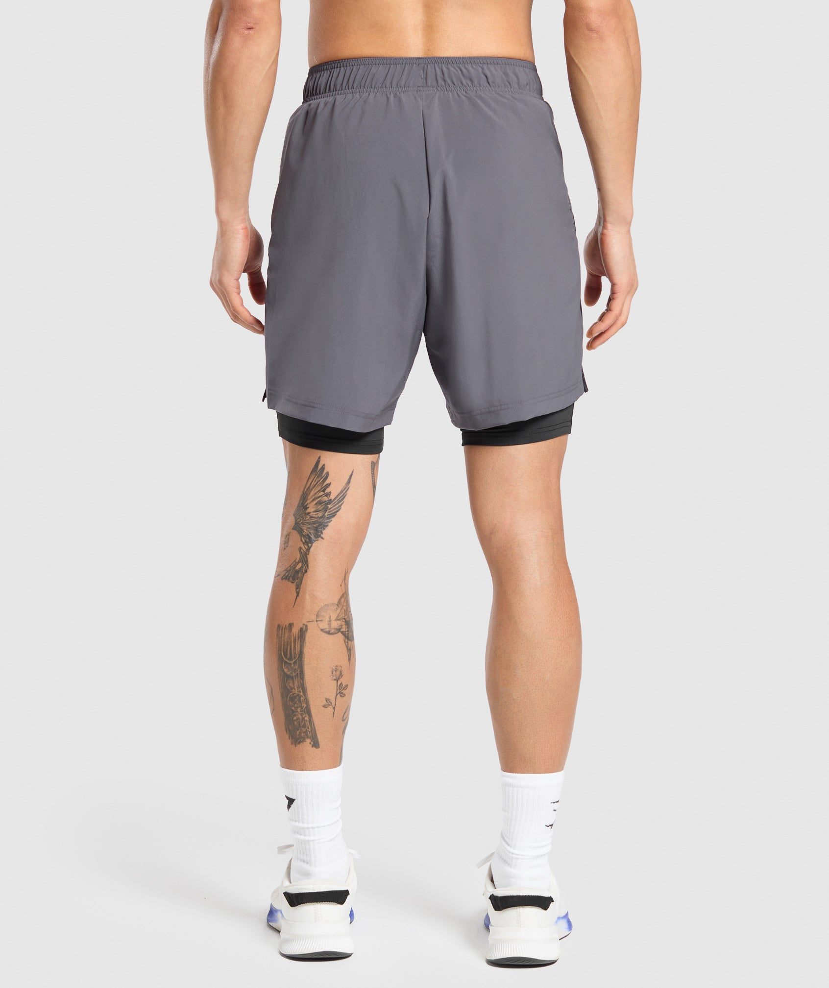 Sport 7" 2 in 1 Shorts Dark Grey/Black