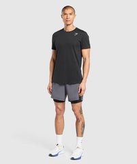 Sport 7" 2 in 1 Shorts Dark Grey/Black
