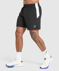 Sport Panel 7" Shorts Black/White