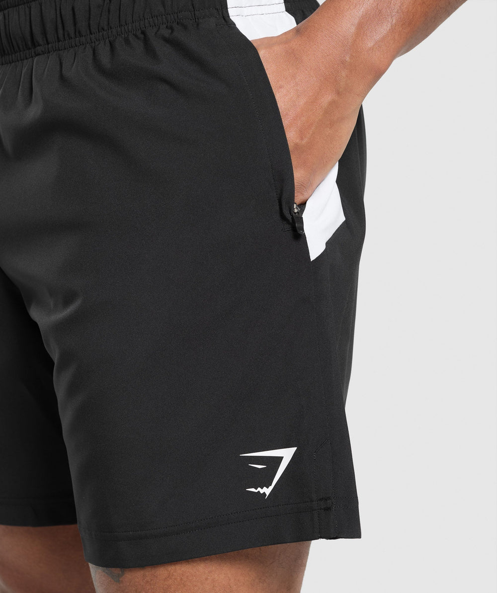Sport Panel 7" Shorts Black/White