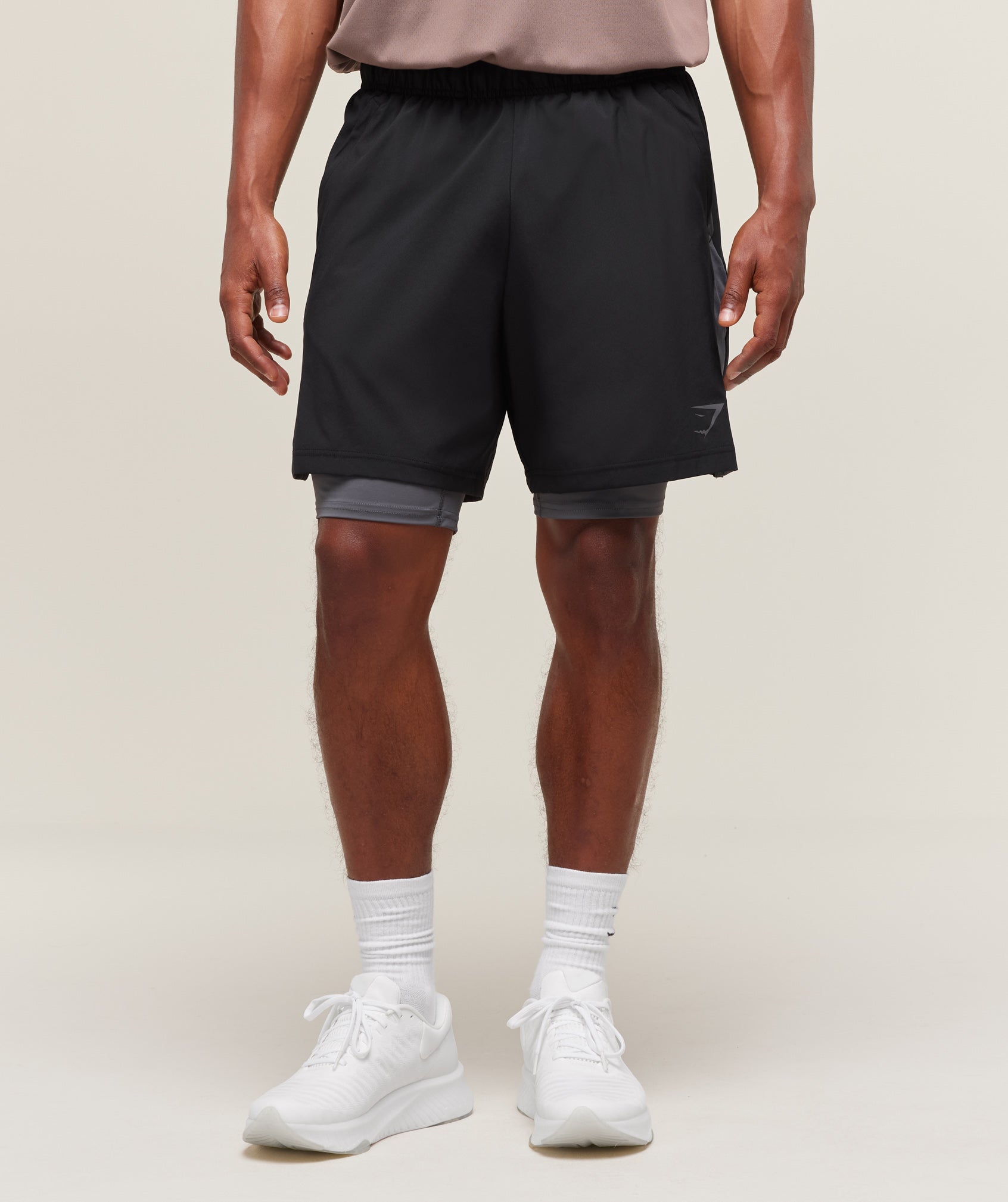 Sport 7" 2 in 1 Shorts Black/Dark Grey