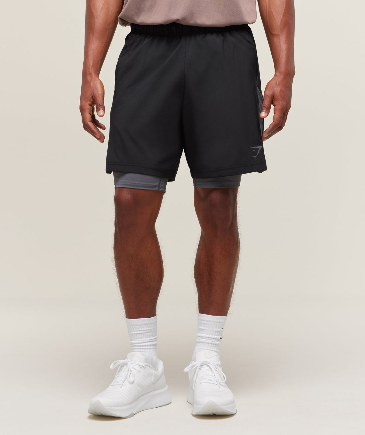 Sport 7" 2 in 1 Shorts Black/Dark Grey