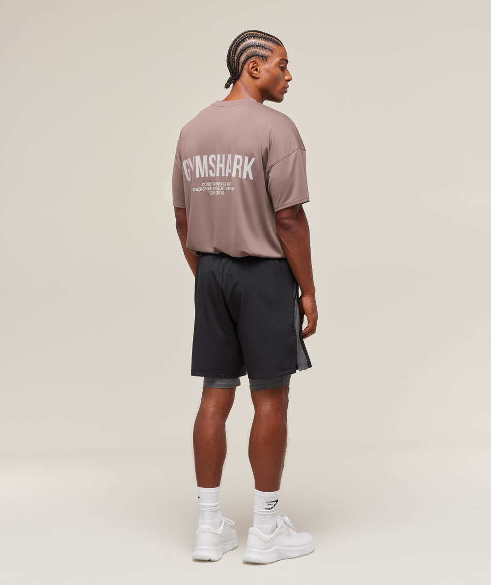 Sport 7" 2 in 1 Shorts Black/Dark Grey