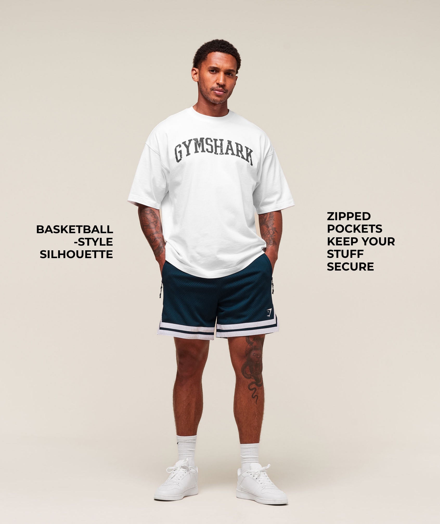 Varsity Mesh Shorts Navy