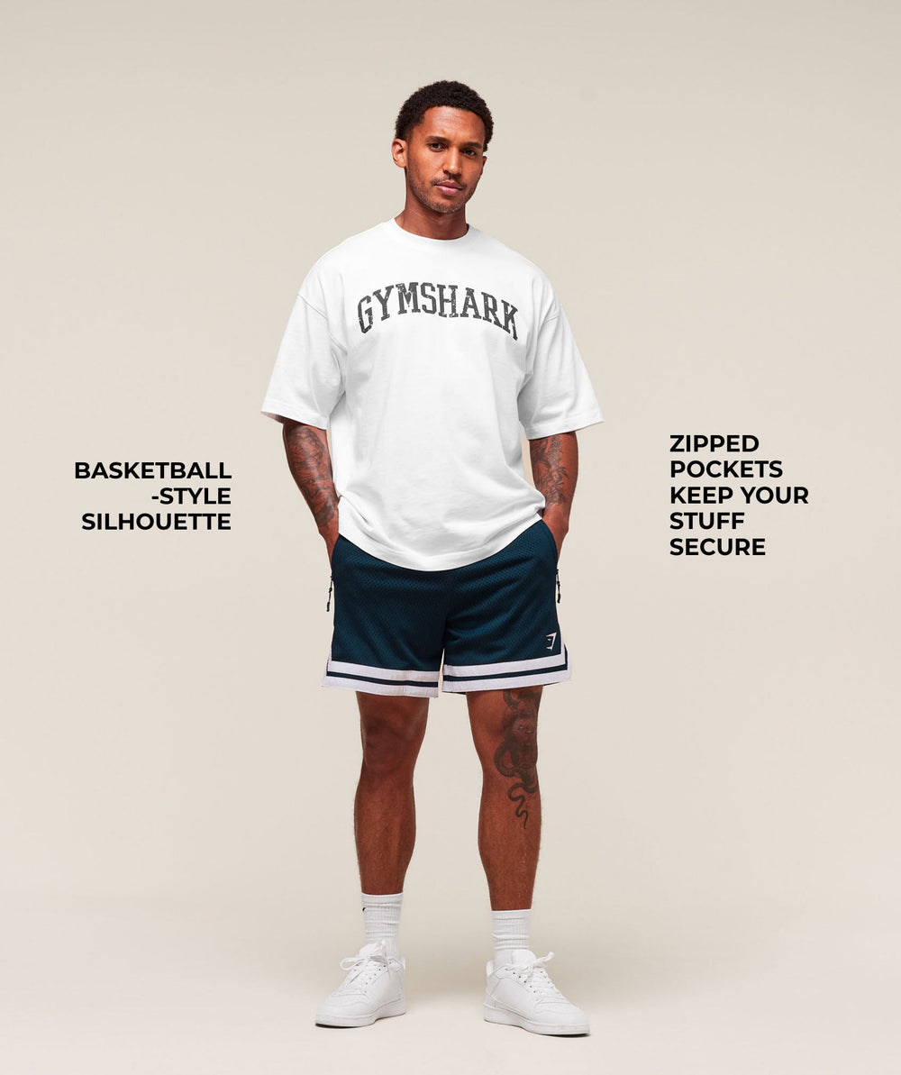 Varsity Mesh Shorts Navy