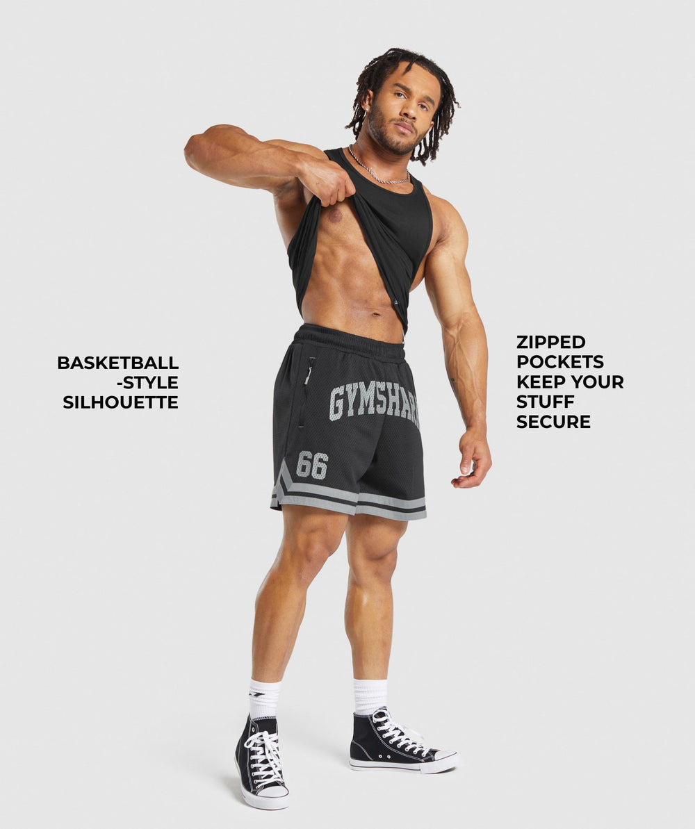 Varsity Mesh Shorts Black