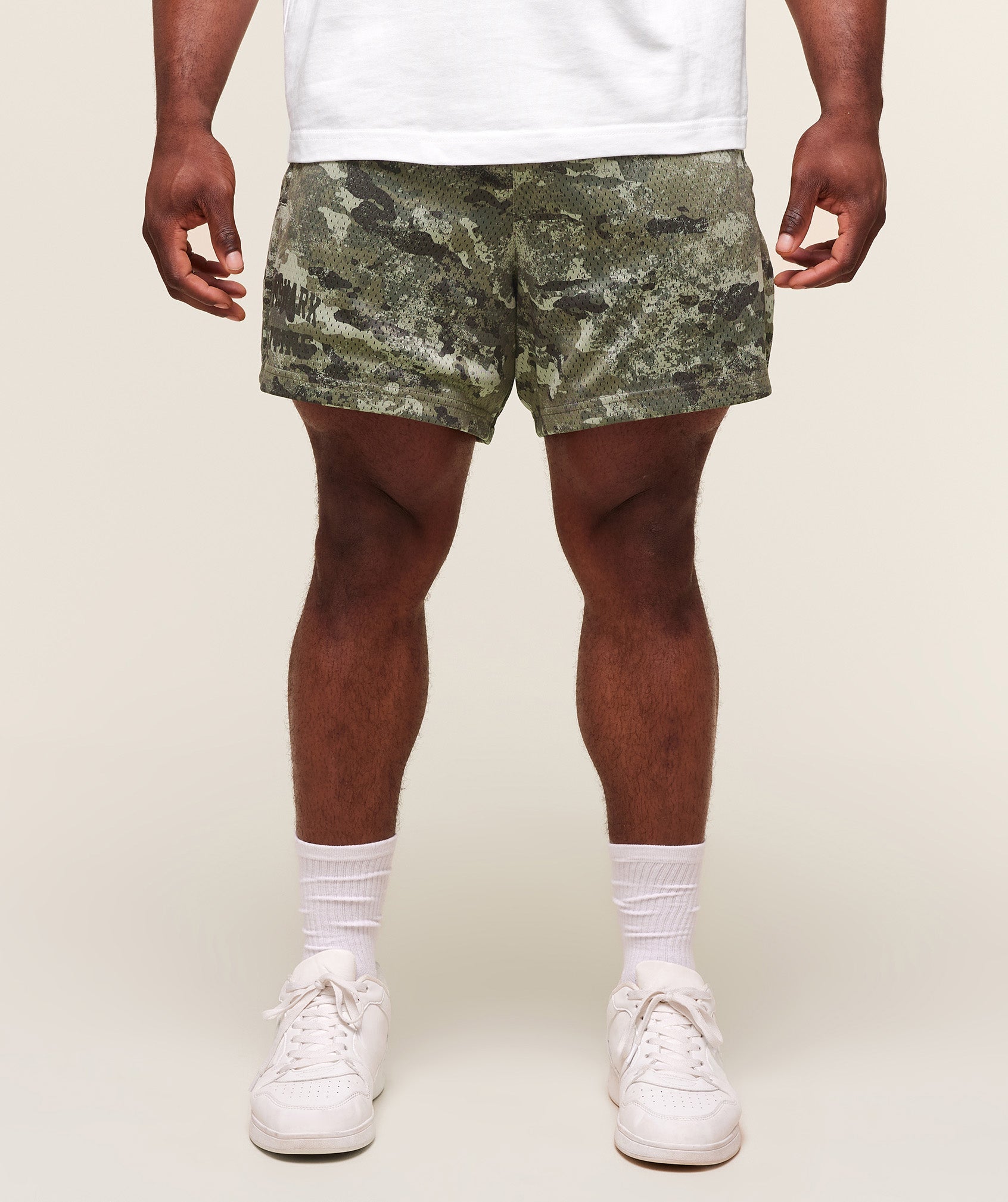 Lifting Mesh 5" Shorts Chalk Green