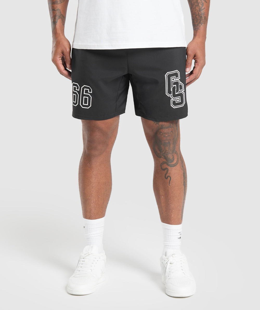 Collegiate Graphic Shorts Black