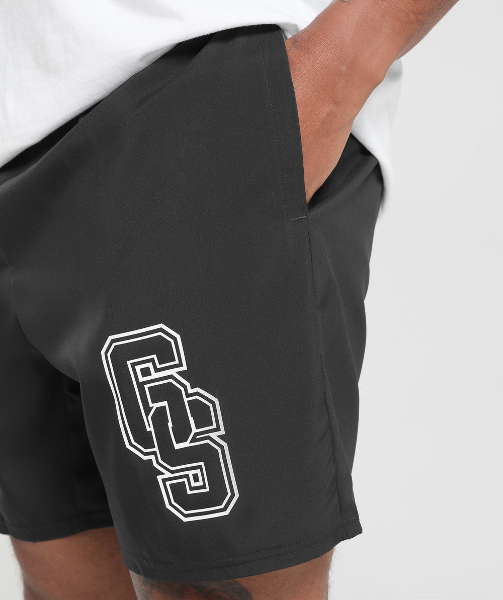 Collegiate Graphic Shorts Black