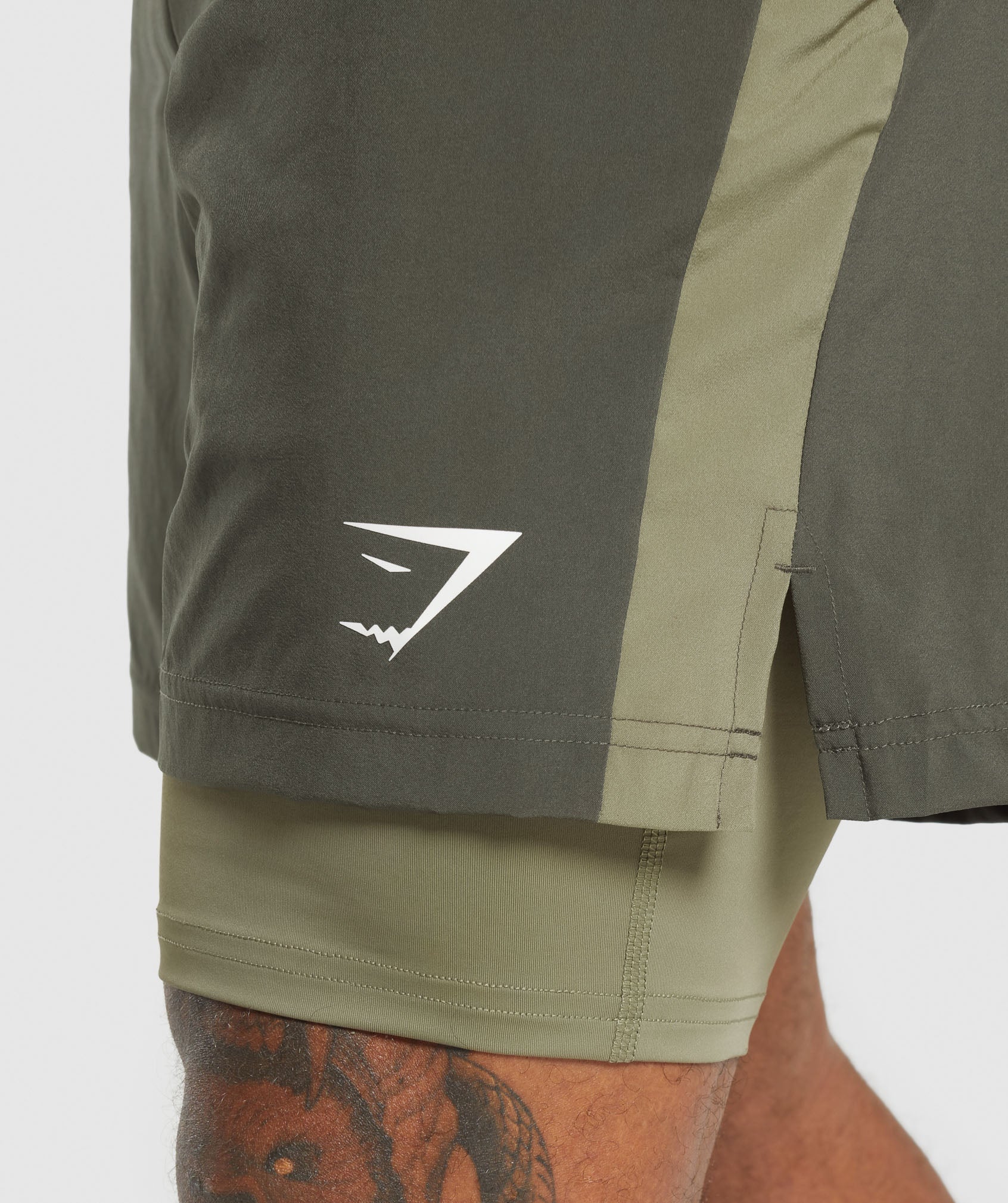 Sport 7" 2 in 1 Shorts Strength Green/Utility Green
