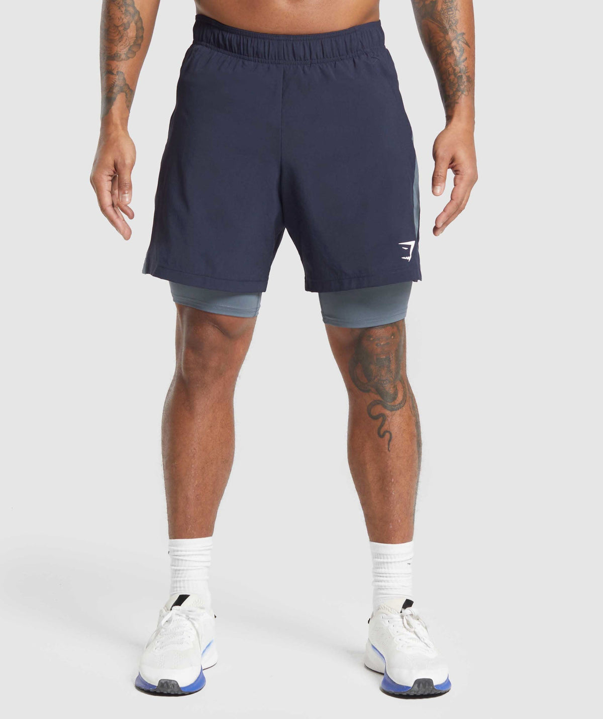 Sport 7" 2 in 1 Shorts Heavy Blue/Iron Blue