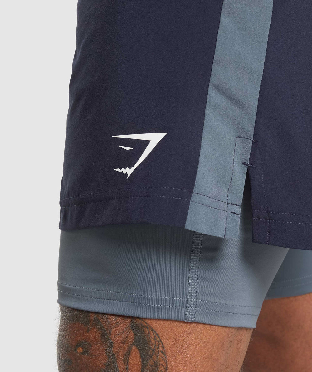Sport 7" 2 in 1 Shorts Heavy Blue/Iron Blue
