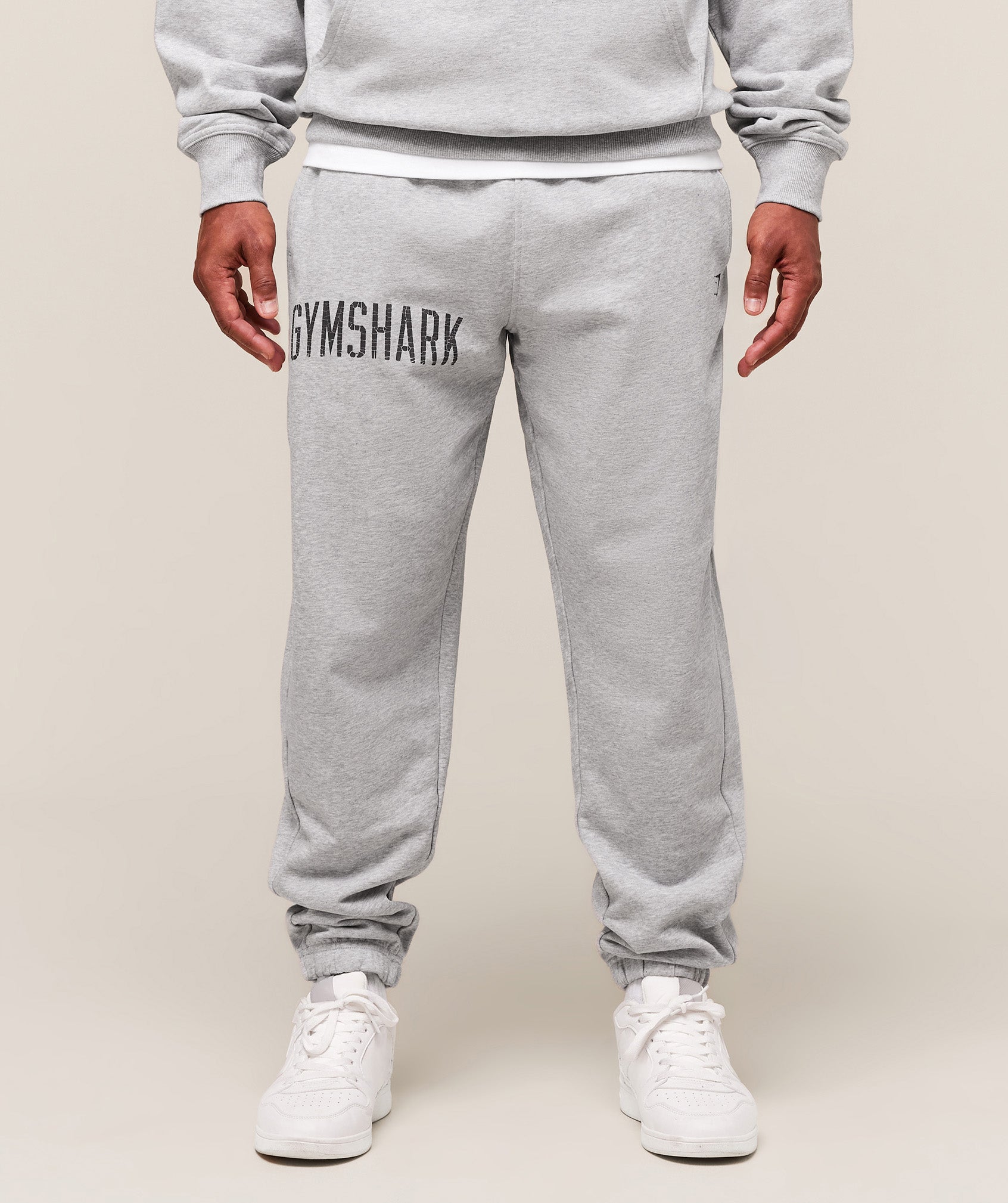 Worn Graphic Jogger Light Grey Core Marl
