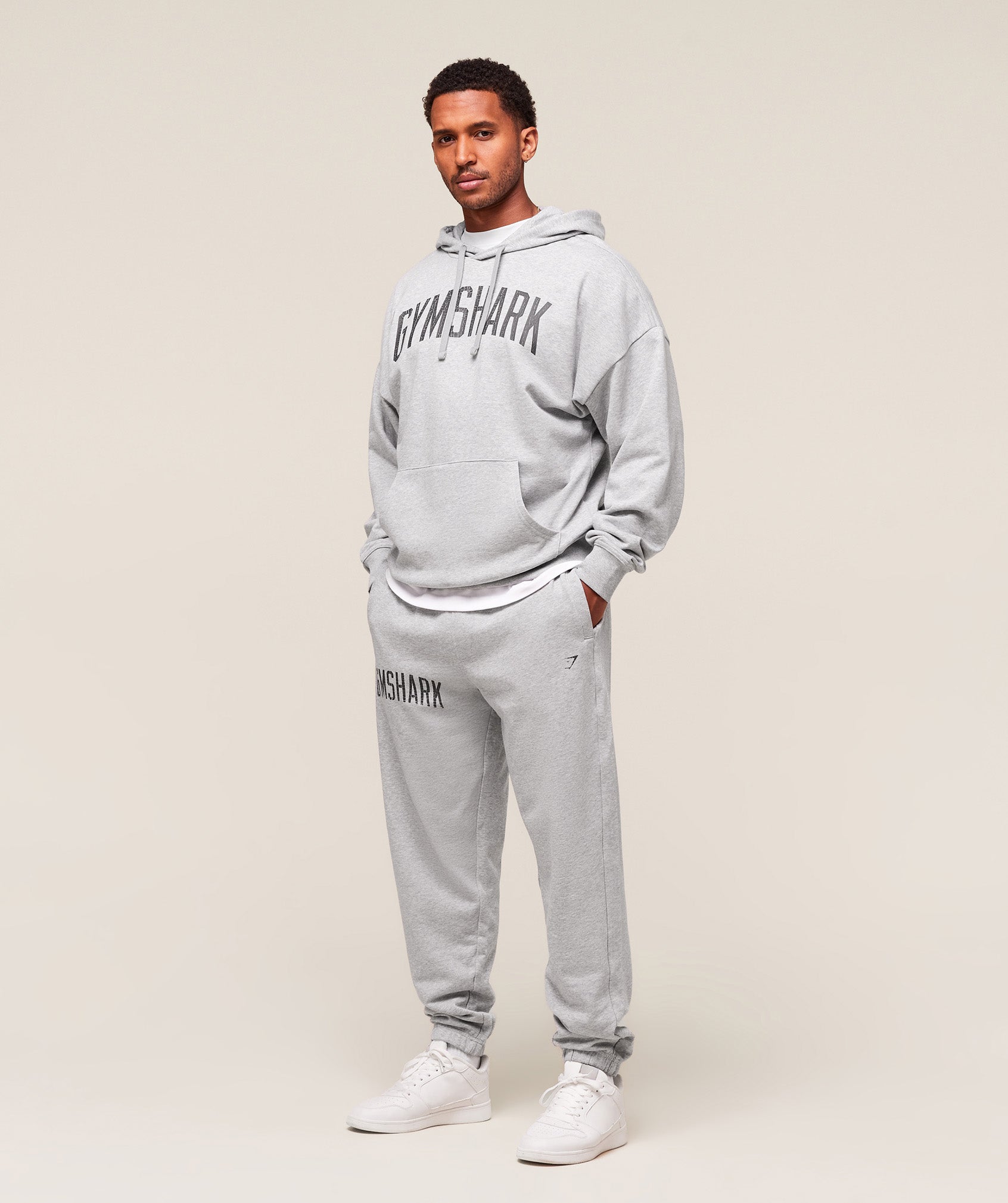 Worn Graphic Jogger Light Grey Core Marl