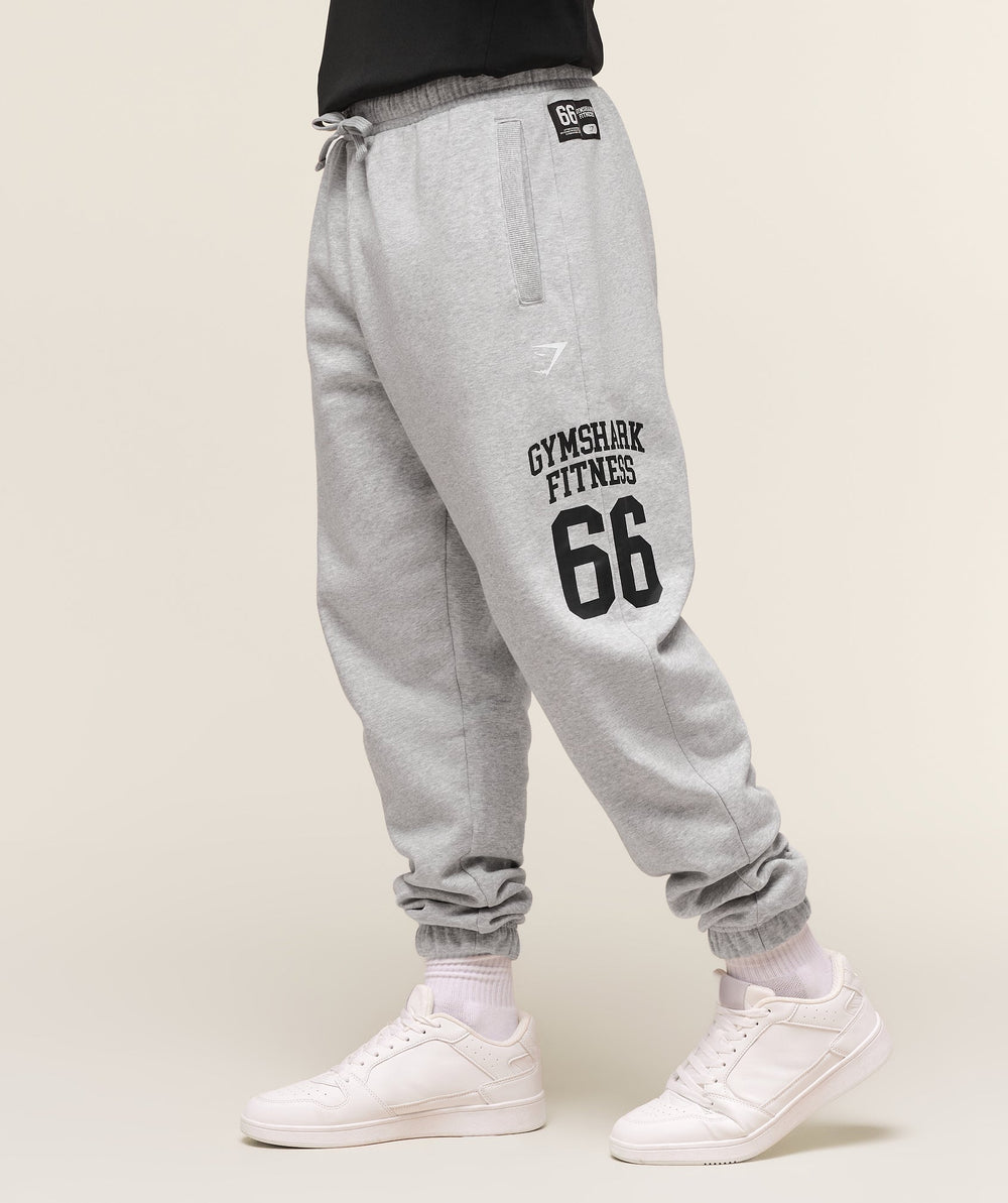 Varsity Oversized Joggers Light Grey Core Marl