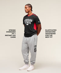 Varsity Oversized Joggers Light Grey Core Marl