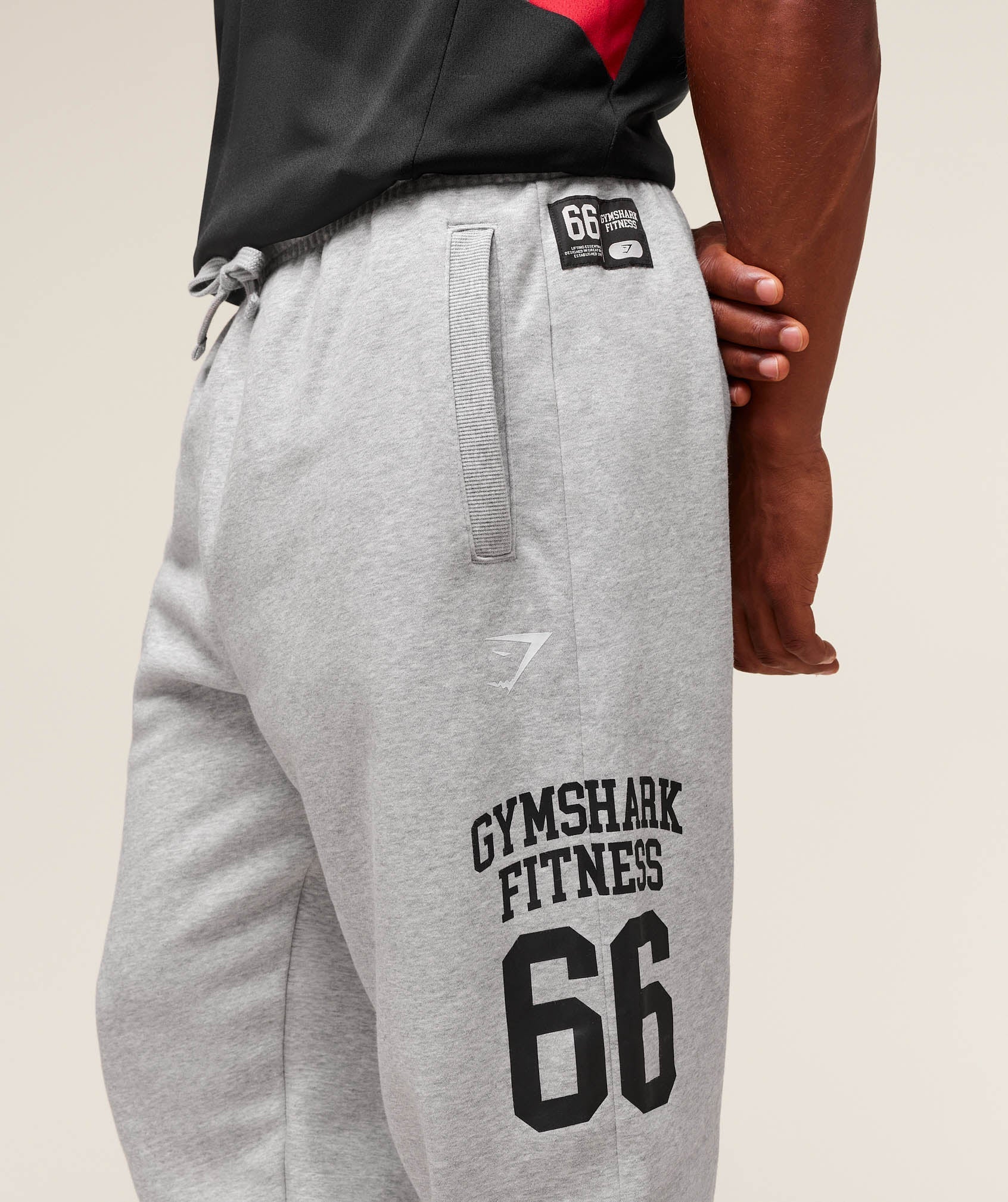 Varsity Oversized Joggers Light Grey Core Marl