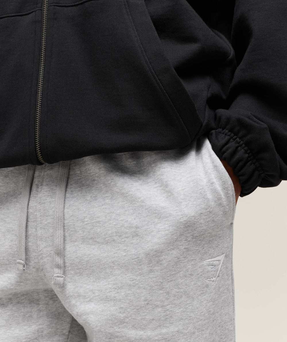 Crest Straight Leg Joggers Light Grey Marl