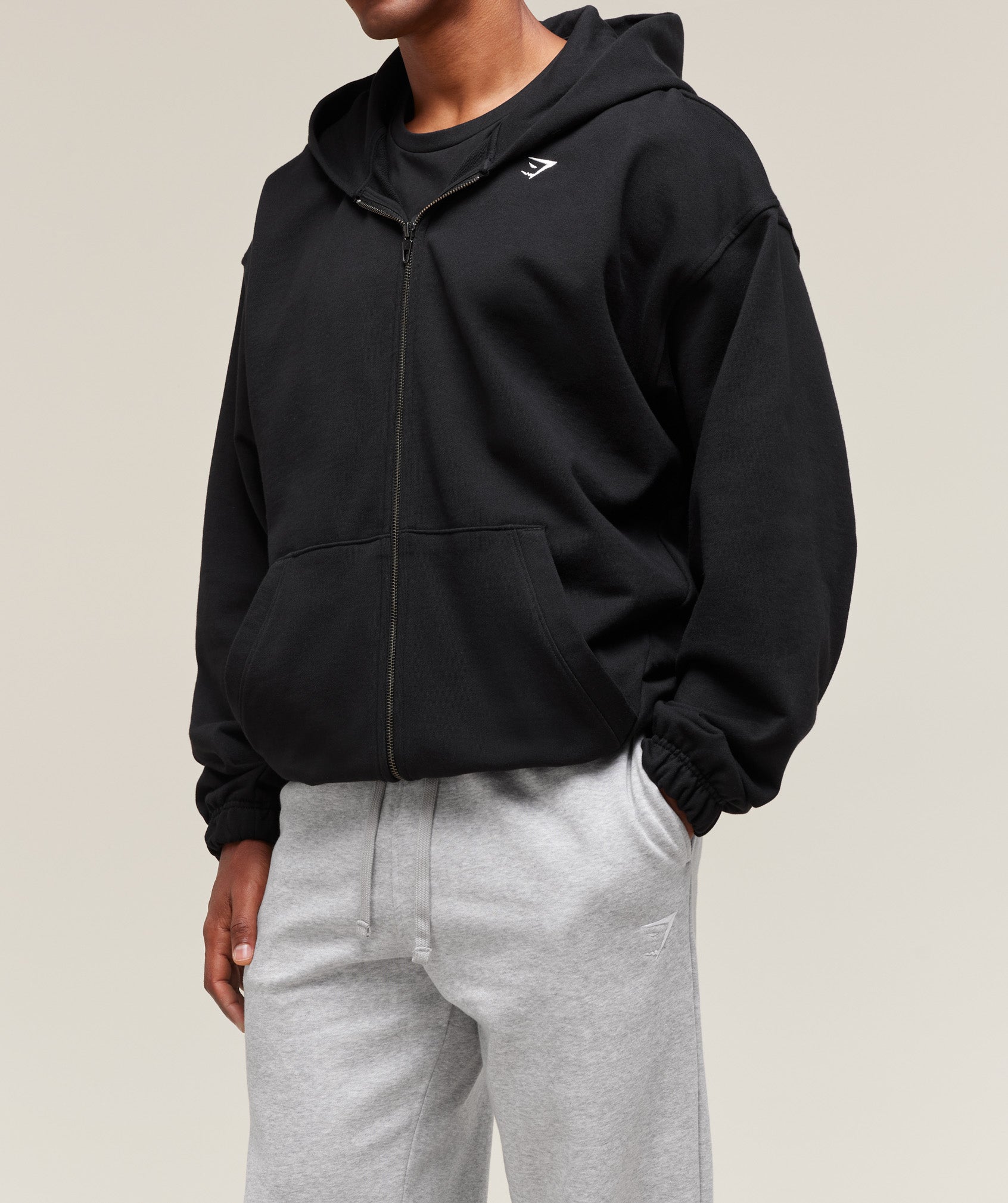 Crest Straight Leg Joggers Light Grey Marl